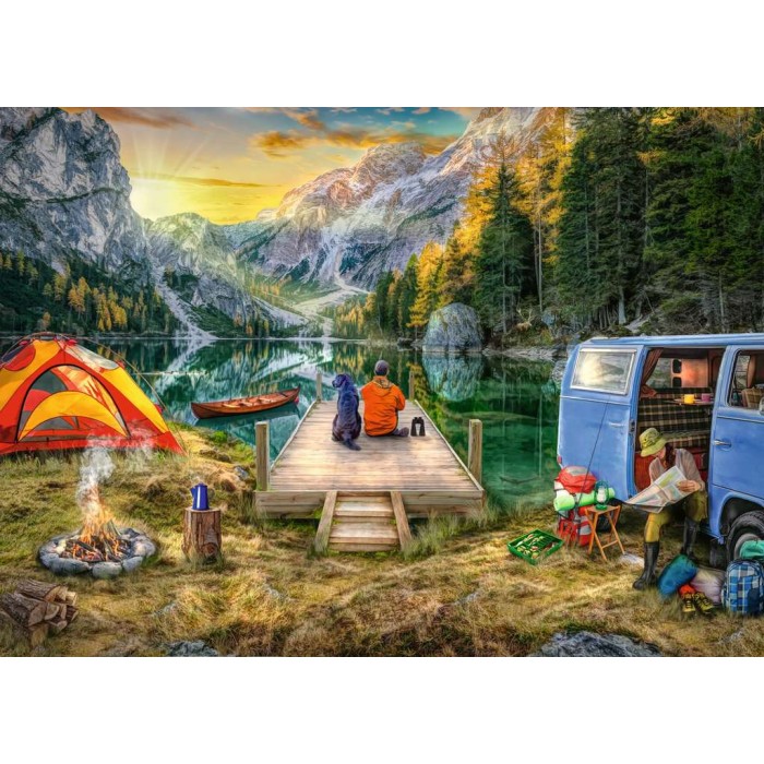 Puzzle  Ravensburger-00076 Calm Campside