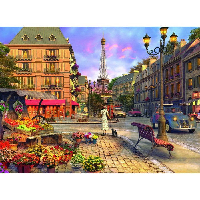 Puzzle  Ravensburger-00198 Dominic Davison: Spaziergang durch Paris