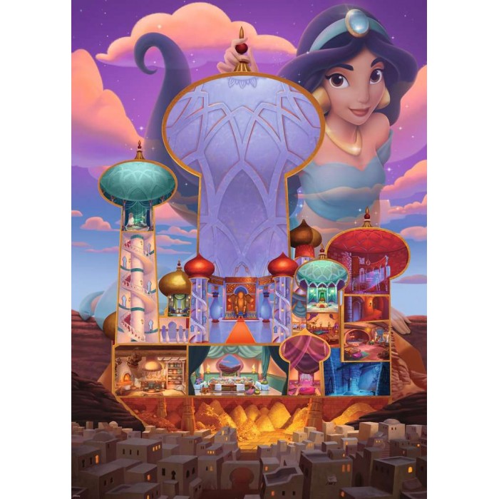 Puzzle  Ravensburger-00258 Disney Castles Jasmine