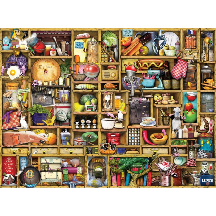 Puzzle  Ravensburger-00652 Colin Thompson: Kurioses Küchenregal