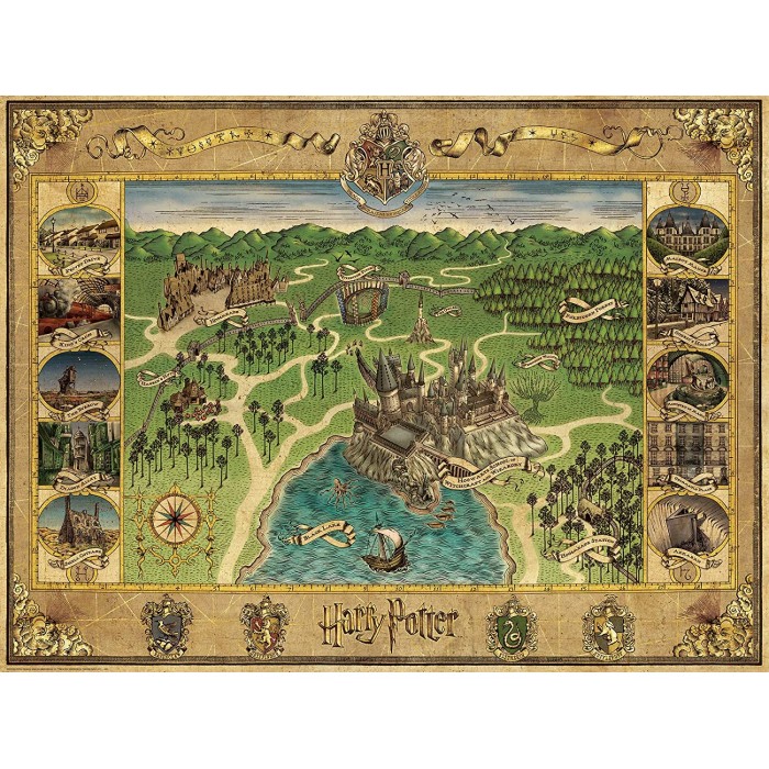 Puzzle  Ravensburger-00720 Harry Potter - Hogwarts Map