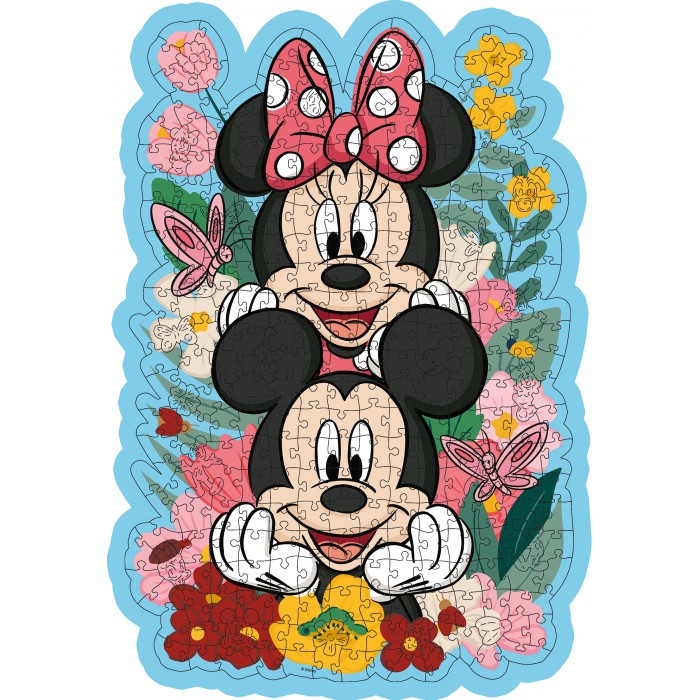 Ravensburger-00762 Holzpuzzle - Mickey & Minnie