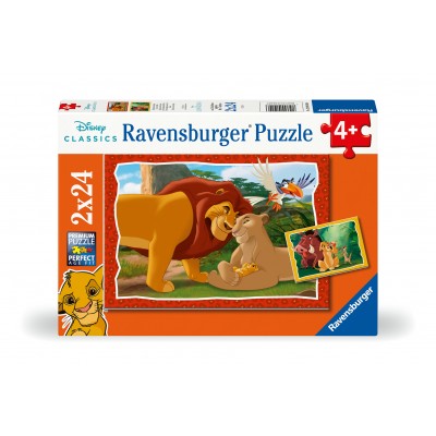 Ravensburger-01029 2 Puzzles - Der König der Löwen