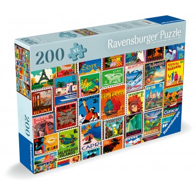 Ravensburger-01371 Wellness & Puzzle - Briefmarken aus aller Welt