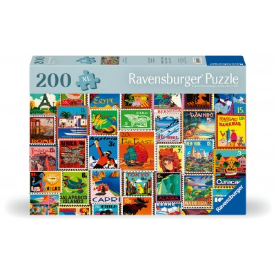 Ravensburger-01371 Wellness & Puzzle - Briefmarken aus aller Welt