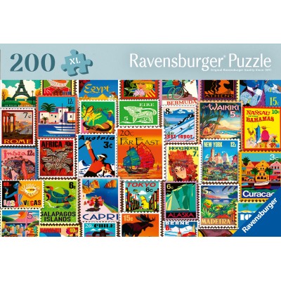 Ravensburger-01371 Wellness & Puzzle - Briefmarken aus aller Welt