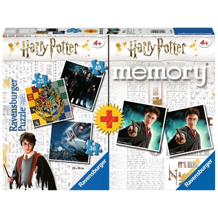  Ravensburger-05054 3 Puzzles + Memory - Harry Potter