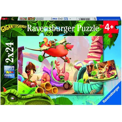 Ravensburger-05126 2 Puzzles - Gigantosaurus