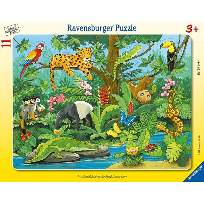 Rahmenpuzzle - Tiere des Regenwaldes