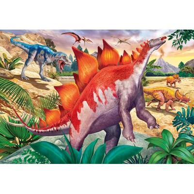 Ravensburger-05179 2 Puzzles - Dinosaurs