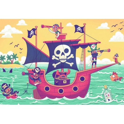 Ravensburger-05592 2 Puzzles - Puzzle & Play - Piraten