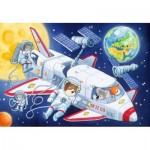  Ravensburger-05665 2 Puzzles - Reise durch den Weltraum