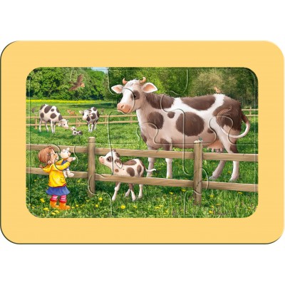 Ravensburger-05679 3 Puzzles - Lotta auf dem Bauernhof