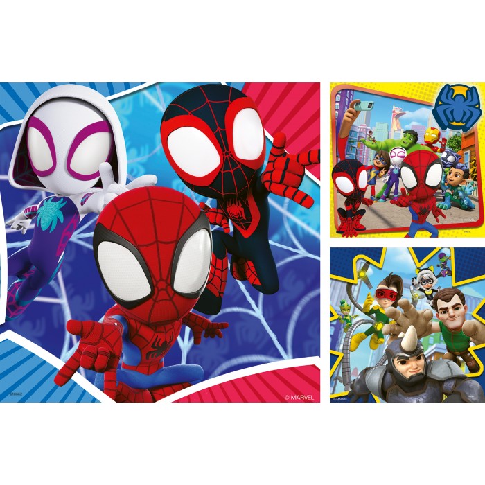  Ravensburger-05730 3 Puzzles - Spideys Abenteuer