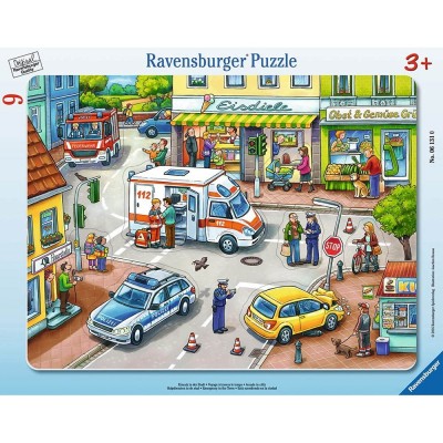 Ravensburger-06131 Rahmenpuzzle - Einsatz in der Stadt