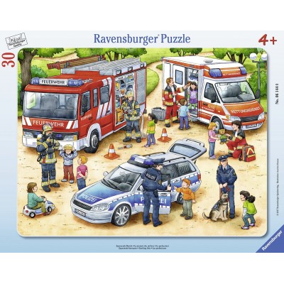 Ravensburger-06144 Rahmenpuzzle - Spannende Berufe