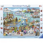  Ravensburger-06152 Rahmenpuzzle - Ein Tag Am Hafen