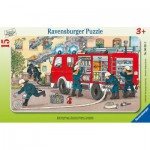  Ravensburger-06321 Rahmenpuzzle - Feuerwehr