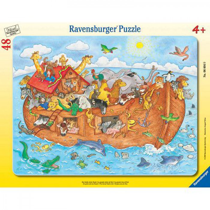 48 Teile Rahmenpuzzle -  Die Arche Noah