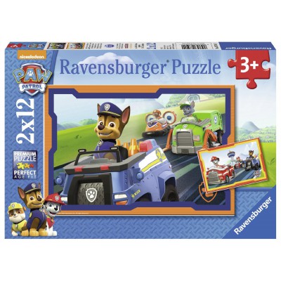 Ravensburger-07591 2 Puzzles - Paw Patrol