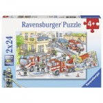  Ravensburger-07814 2 Puzzles - Helden im Einsatz