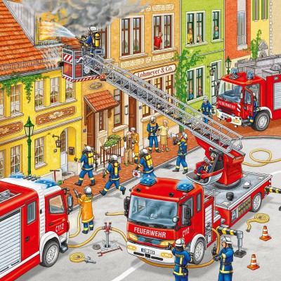 Puzzle Ravensburger-09401 Feuerwehreinsatz