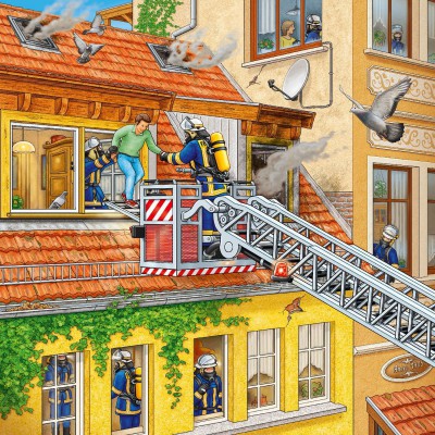 Puzzle Ravensburger-09401 Feuerwehreinsatz