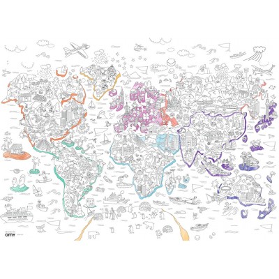 Ravensburger-10735 Color Puzzle - Atlas