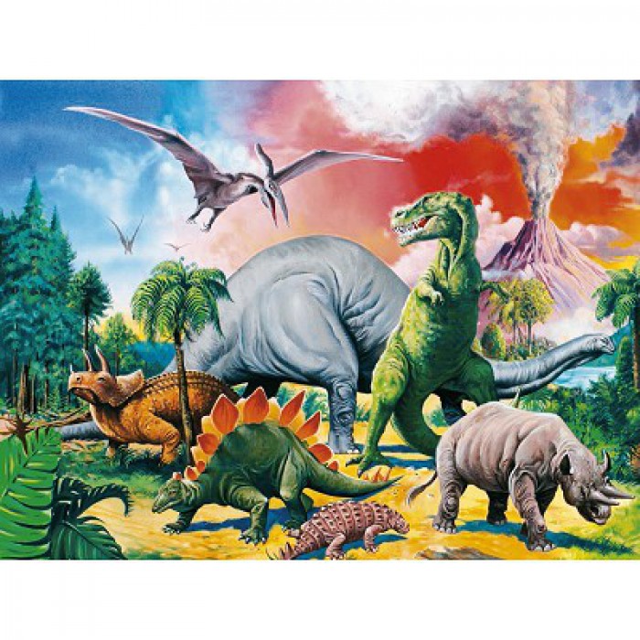 Puzzle Ravensburger-10957 Unter Dinosauriern