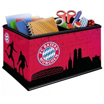 Ravensburger-11216 3D Puzzle - Aufbewahrungsbox: FC Bayern