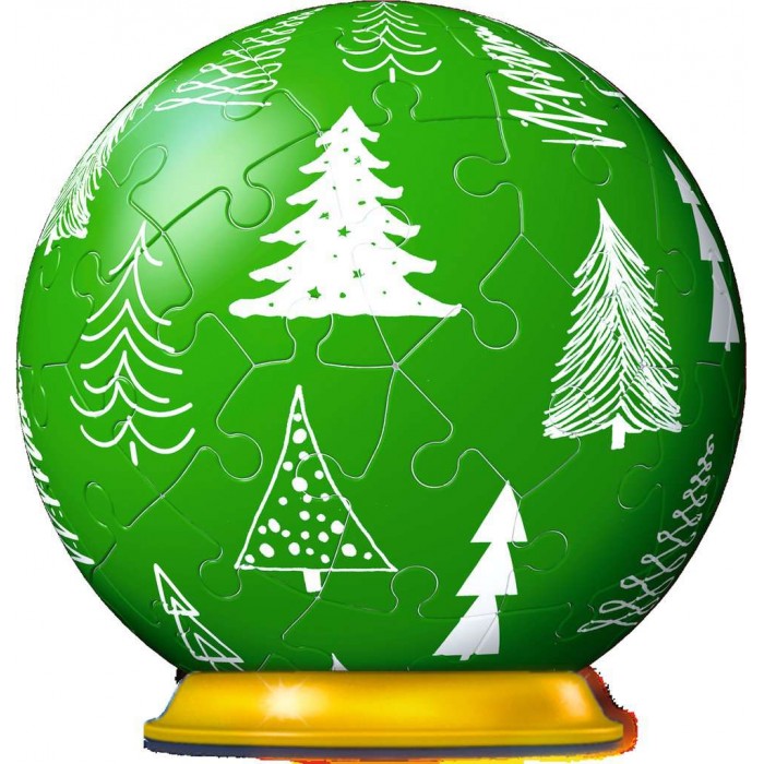 Ravensburger-11270 3D Puzzle-Ball - Winter Green