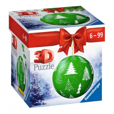 Ravensburger-11270 3D Puzzle-Ball - Winter Green