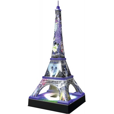 Ravensburger-12520 3D Puzzle mit LED - Disney Eiffelturm