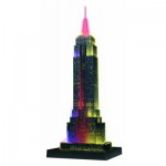 Puzzle  Ravensburger-12566 Empire State Building bei Nacht 