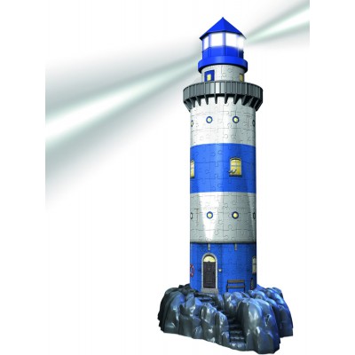 Ravensburger-12577 3D Puzzle mit LED-Beleuchtung - Leuchtturm bei Nacht
