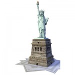  Ravensburger-12584 3D Puzzle - New York: Freiheitsstatue