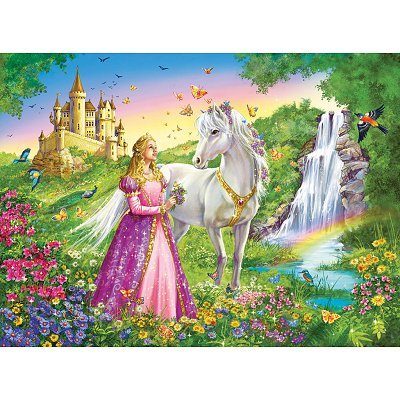 Puzzle Ravensburger-12613 Prinzessin mit Pferd