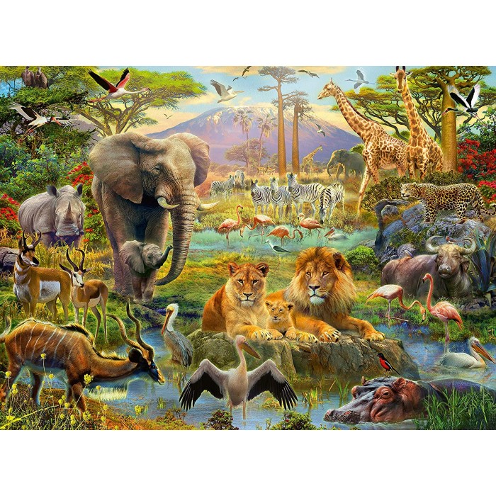 Puzzle Ravensburger-12891 XXL Teile - The Savannah