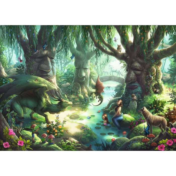 Ravensburger-12957 XXL Teile - Escape Puzzle Kids - The Magical Forest