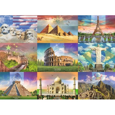 Puzzle Ravensburger-13290 XXL Teile - Monuments of the World