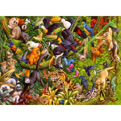 Puzzle Ravensburger-13351 XXL Teile - Bunter Dschungel