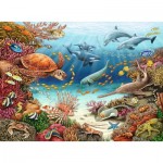 Puzzle  Ravensburger-13411 XXL Teile - WWW - Meerestiere am Korallenriff