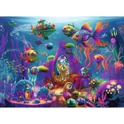 Puzzle Ravensburger-13414 XXL Teile - Aliens unter Wasser