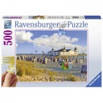 Puzzle  Ravensburger-13652 XXL Teile - Strandkörbe in Ahlbeck