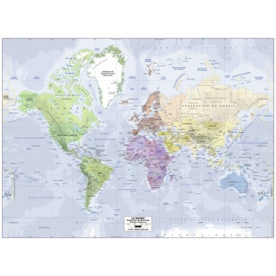 Puzzle Ravensburger-14760 Weltkarte (auf Französisch)