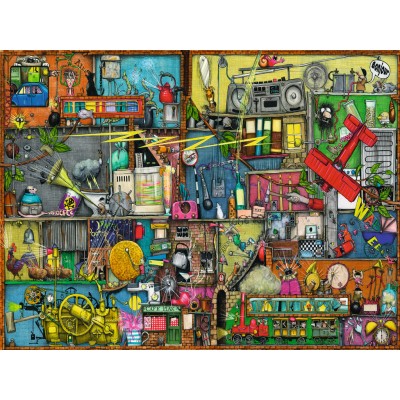 Puzzle Ravensburger-16361 Colin Thompson - Das Krachmacher Regal