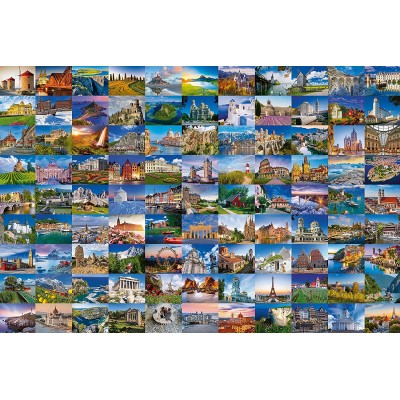 Puzzle Ravensburger-17080 99 Beautiful Places in Europe