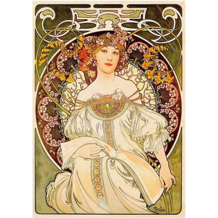 Puzzle  Dtoys-66930 Alphonse Mucha: Träumerei