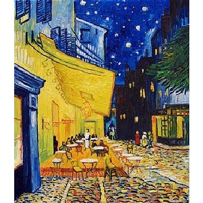 Puzzle DToys-70180 Van Gogh: Caféterrasse am Abend