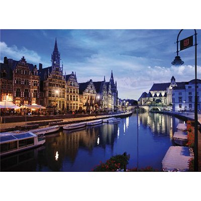 Puzzle Dtoys-70562 Bei Nacht - Belgien: Gent